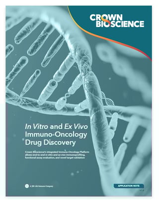 CrownBio Application Note: In Vitro and Ex Vivo Immuno-Oncology Drug Discovery