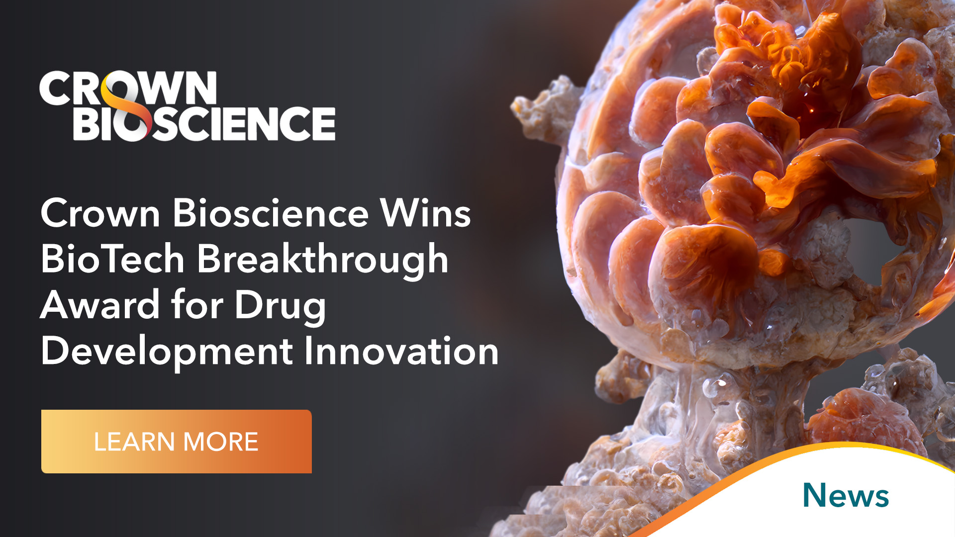 Crown Bioscience Wins BioTech Breakthrough Award for Drug Development Innovation