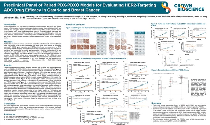 AACR 2025 Poster 5195: Development of Paired PDX-PDXO Preclinical Models for HER2-Targeting ADC Efficacy Evaluation