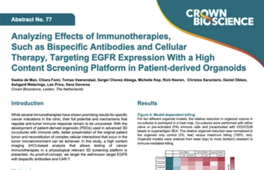SITC 2023 Poster 77: Analyzing Effects of Immunotherapies, such as Bispecific Antibodies and Cellular Therapy, Targeting EGFR Expression with a High...