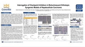 EORTC17 A010: Orthotopic, Bioluminescent Syngeneic HCC Models Developed