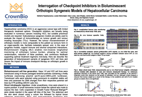 TM London17: Orthotopic, Bioluminescent Syngeneic HCC Models for Immunotherapy Assessment